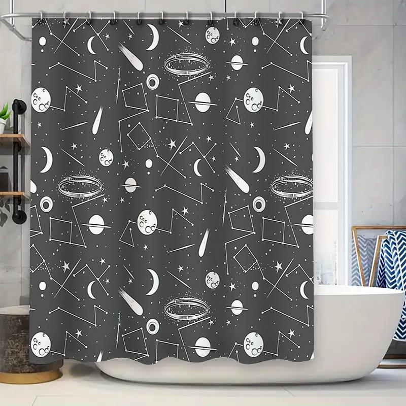 

Galaxy Shower Curtain Space Universe Stars Nebula Constellation Bathroom Decor Set Modern Artistic Home Textile W60H190(CM)-1 Pcs