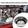 Stainless Steel Coffee Filter Basket 51mm Detachable Espresso Powder Bowl Coffee Grinding Accessories for Home and Cafe
