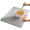 New kitchen countertop dish drying mat silicone drain mat heat resistant non-slip pots and pans coasters placemats tray placemat
