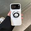 Luxury Glass Camera Phone Case For IPhone 17Pro Max Air 16 Plus 15 14 13 12 Magnetic Bracket Glossy Full-pack Anti-Drop PC Cover