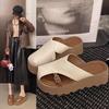 Retro Bag Head Half Slippers Women's Outer Wear 2025 Summer New Korean Version Versatile Thick Bottom Showing Feet Small Breathable Sandals