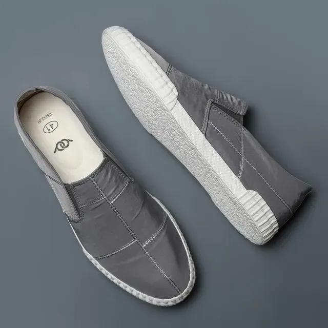 Fashion Men's Canvas Sneakers Shoes 2024 Spring Male Tide Slip on Driving Loafers Ventilation Light Vulcanize Flats Botas Hombre