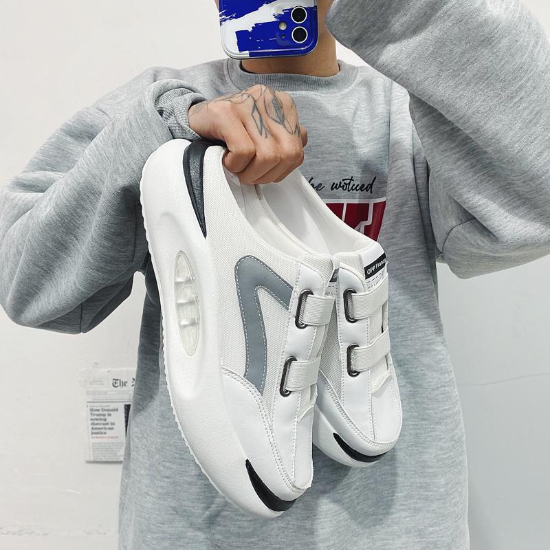 2025 Men Lazy Slippers Slides Indoor Outdoor Sandals Non-slip Thick Bottom Home Half Slippers Men Casual Shoes Baotou Slippers