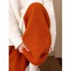 Elegante Koreanische Orange Strickhose – Schicke Frühherbstmode, Locker und Weich für Freizeitkleidung