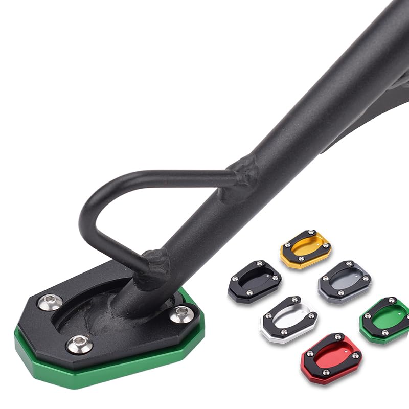 LEDISHUN Motorcycle Side Stand Plate for Kawasaki ZX-25R (2020-2023), ZX-25R (2020-2023), ZX-4R, and ZX-4RR (2023+) (Silver)