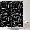 Sztuka łazienkowa Styl boho Zasłona prysznicowa Średniowieczna minimalistyczna sztuka Boho Poliester Zasłona do łazienki 180X180cm Z 12 haczykami