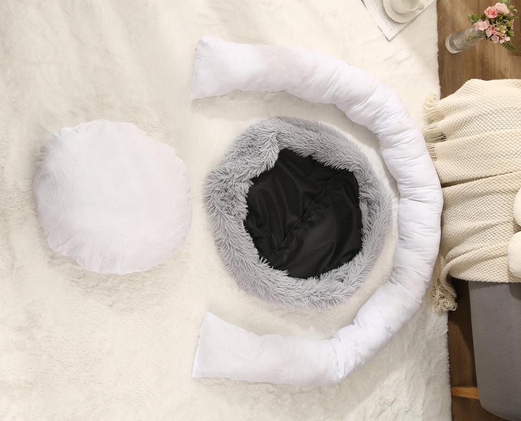 Round Plush Cat & Dog Bed – All-Season Warmth, Multi-Size Options for Small & Medium Pets