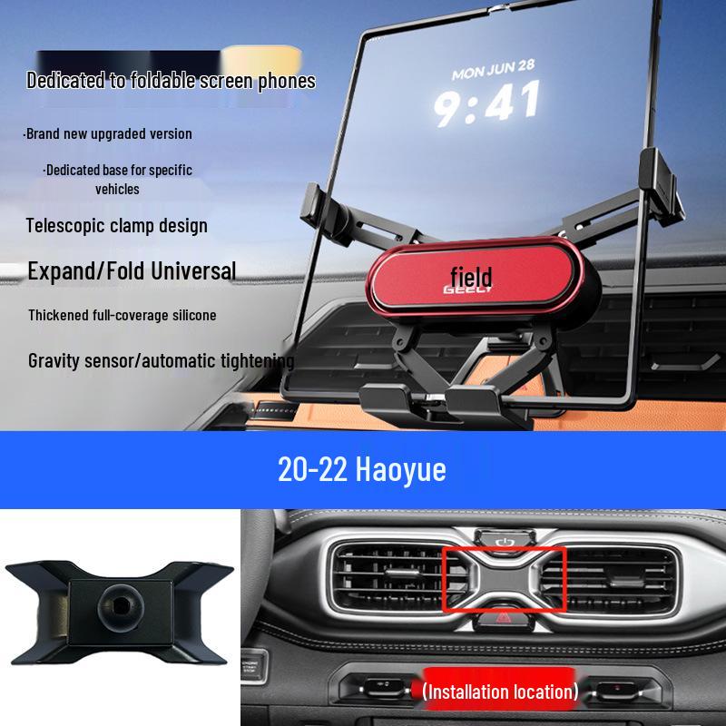 Custom Foldable Phone Holder for Geely Models: Emgrand, Boyue, Vision X1/X6, Jiaji, Binyue, Xingyue L, Xingyuan