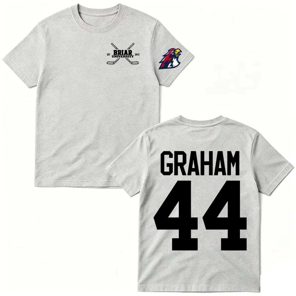 2026 Sommer Mode Trendiges T-Shirt Herren Damen Vintage Oberteil Off Campus TV-Serien T-Shirts Graham 44 Briar University Herren Damen Kleidung Mode T-Shirt
