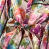 Diamond Embedded Gemstone Collared Long Dr Women's Slimming Beautiful Holiday Print Full Dresses  A-Line Woman Dress