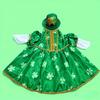 St. Patrick's Day Goose Outfit Irish Shamrock Porch Goose Clothes Fits 23" Cement Plastic Goose Statue for Outdoor Patio Lawn Yard Garden Decoration