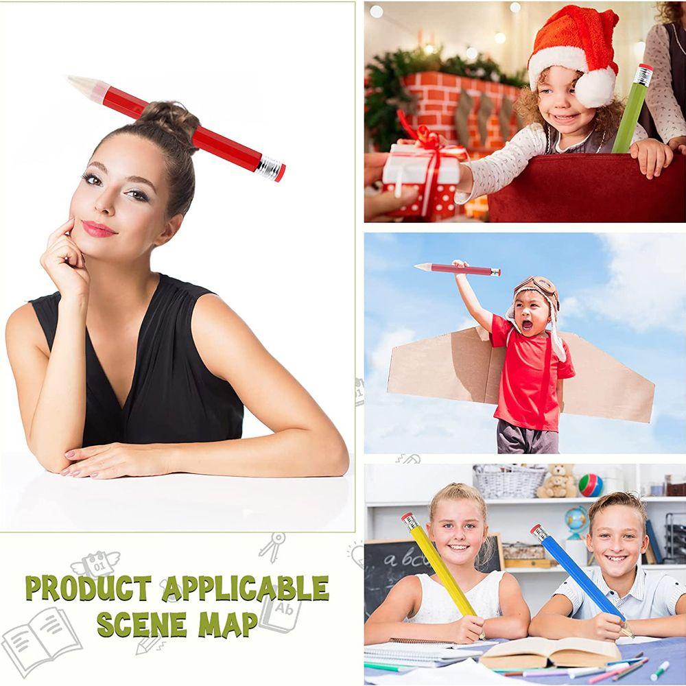 Toys 35cm Kids Student Gift Wood Jumbo Pencil Giant Pencil Huge Pencil with Cap and Eraser