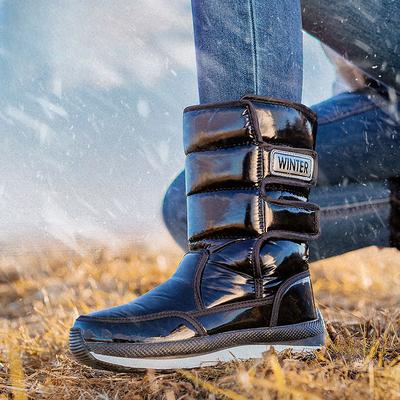 Women's Winter Fur One Thickened Padded Waterproof Cozy Warm Cold Lightweight Hiking Waterproof Non-slip Thick-soled Snow Boots