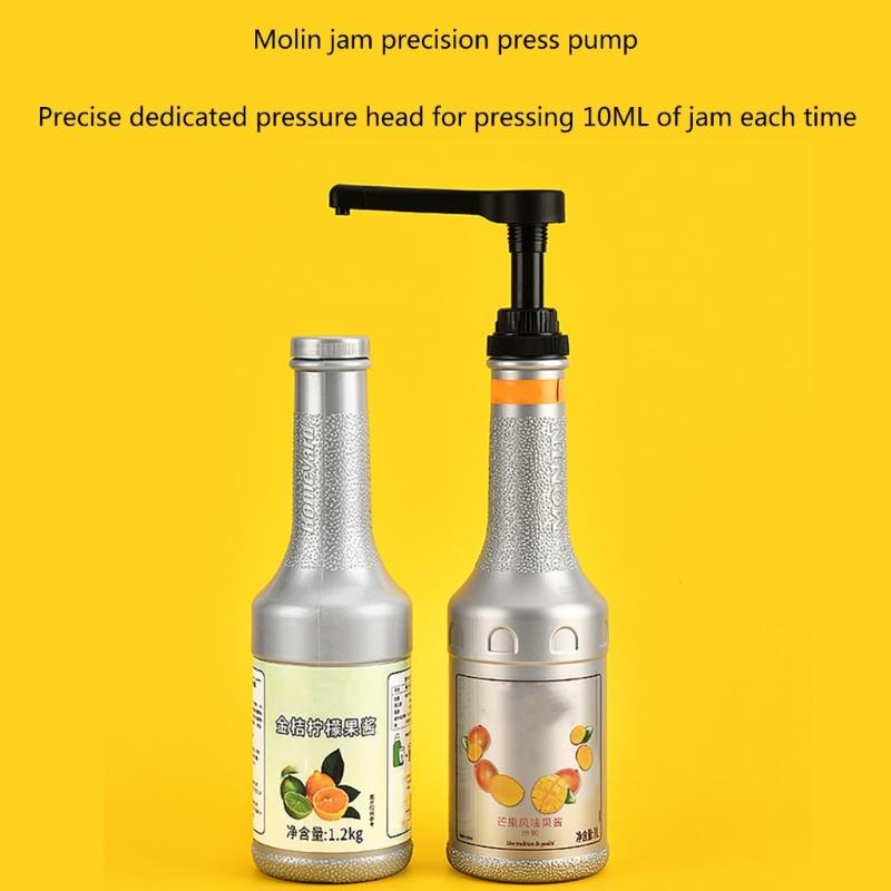 Set of 3/2 Hand Press Quantitative Pump Convenient Sauces Dispensers Practical Syrups Pump Liquid Dispensers Pump