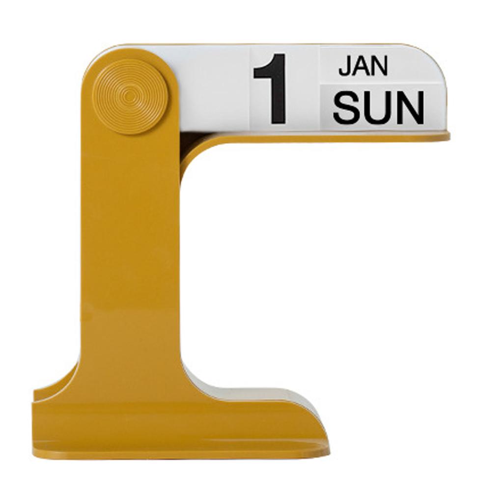 ABS Living Room Calendar Small Ornament Impact Resistant . Creative Desktop Ornament Desk Calendar Milk white