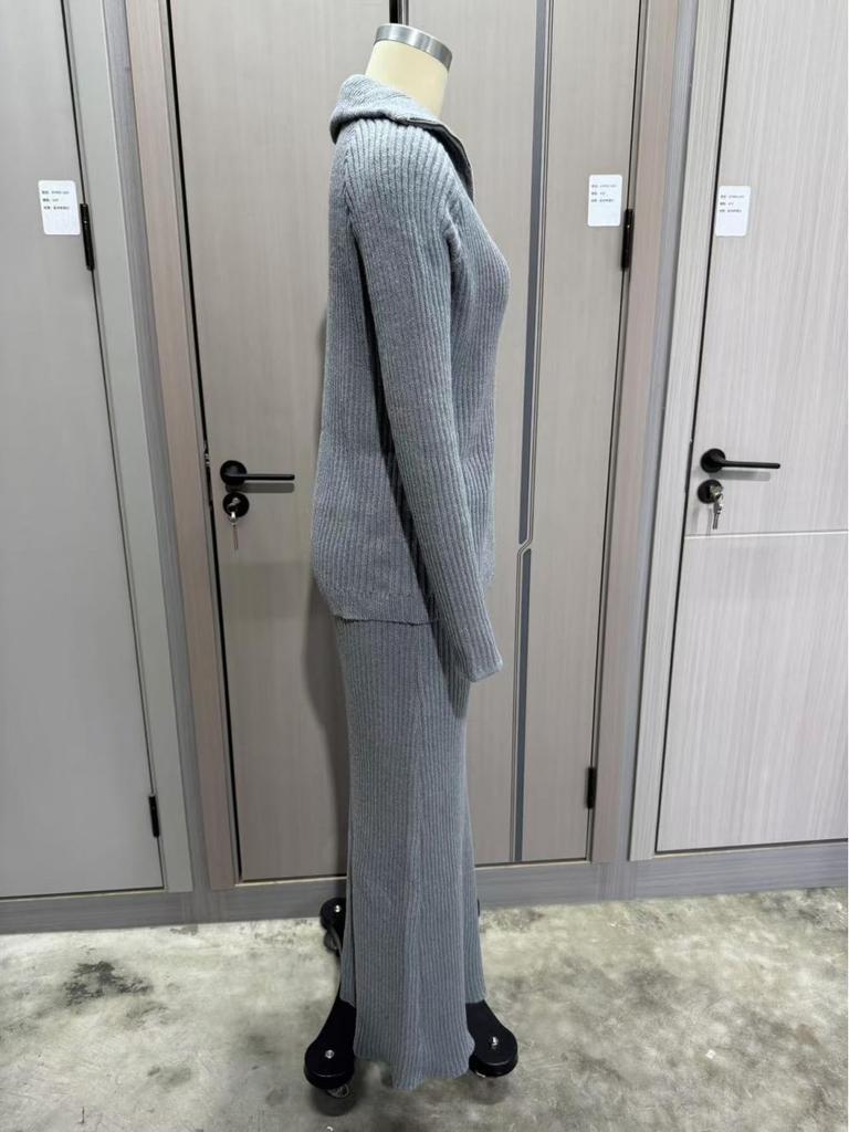 Autumn 2025 Women's Knit Sweater & Midi Skirt Set – European/American Fashion
