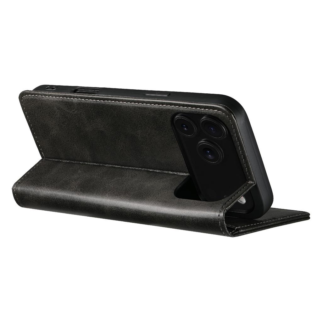 SUTENI For iPhone 17 Pro Case PU Leather Wallet Stand Magnetic Closing Phone Cover