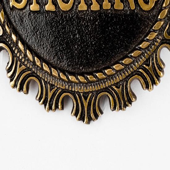 Luxury Handcrafted No Smoking Sign Plate Solid Brass Engraved Plaque Elegant Home Office Decor