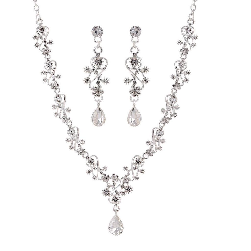 Bridal Jewelry Set: Necklace & Earrings for Wedding or Party