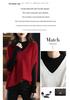 Autumn/Winter 2026 Red V-Neck Batwing Sleeve Sweater