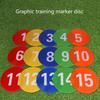 Numbered Spots Marker Flat Floor Spots Markers for Field and Courts Marking Fitness Agility Training Sport Game Exercise