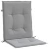 Garden Chair Cushions for Low Back Chairs 4 Pcs Gray Oxford Fabric