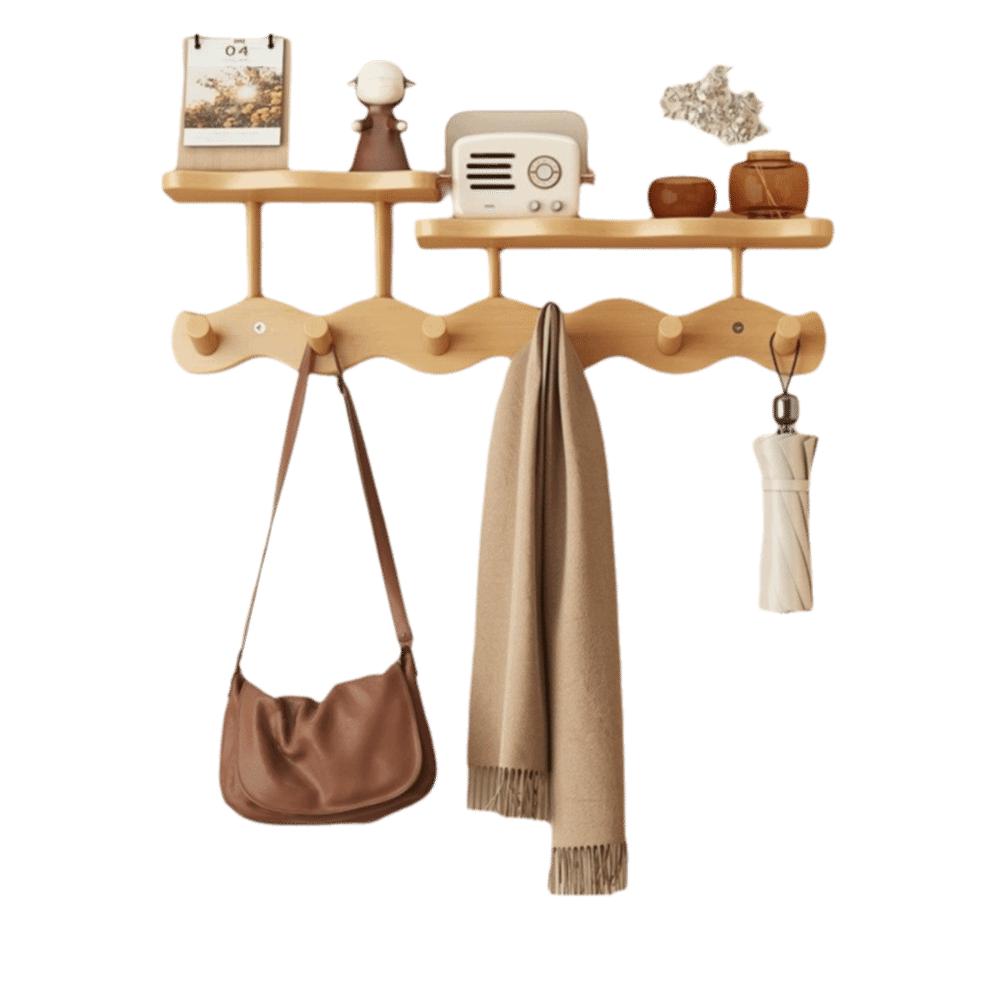 Durable Wall Mounted Storage Rack Multi-functional Simple Storage Hanger Clothes Hat Hangers Home Accessories