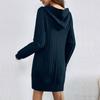 Dam Lång Hoodie Klänning Höstoutfits Pullover Sweatshirt Vinterkläder Mode Långärmad Klänning