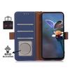 For Asus Zenfone 10 5G RFID Blocking Genuine Cow Leather Phone Case Litchi Texture Stand Wallet Cover