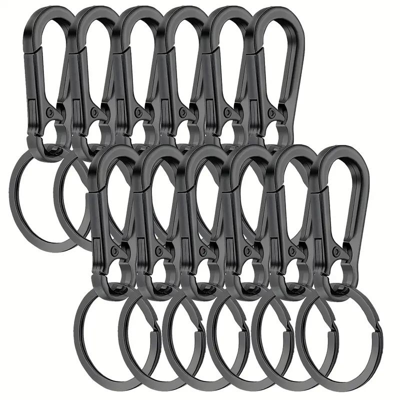 1/20pcs Carabiner Clip Keychain Metal Carabiner Shape Key Ring Keyring Key Holder Clips Hook Holder Organizer Car Keys Finder