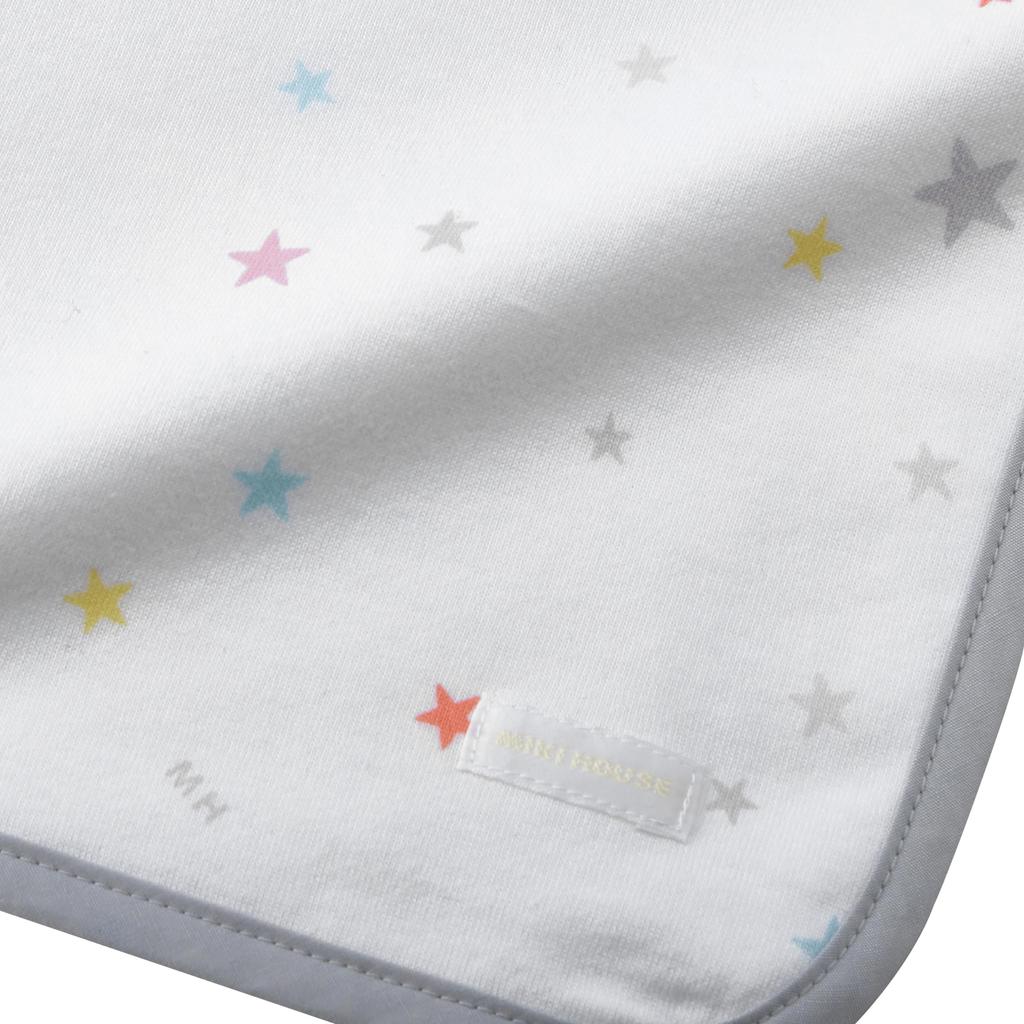 MIKI HOUSE Diaper Changing Mat with Star 52 X 75 Made In Suitable for Boys and Baby White Pattern, Compact, Cm, Waterproof, Japan, Girls, Baby, Kids,