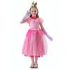 New Super Mario Kids Princess Peach Dress Girls Halloween Costume