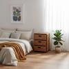 Wicker Design Bedside Table Handmade Home Furniture Removable Baskets
