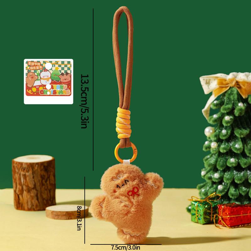 Christmas Decorations 2025 Christmas Doll Pendants Cute Elk Santa Claus Keychains Accessories Party Favors New Year Gifts