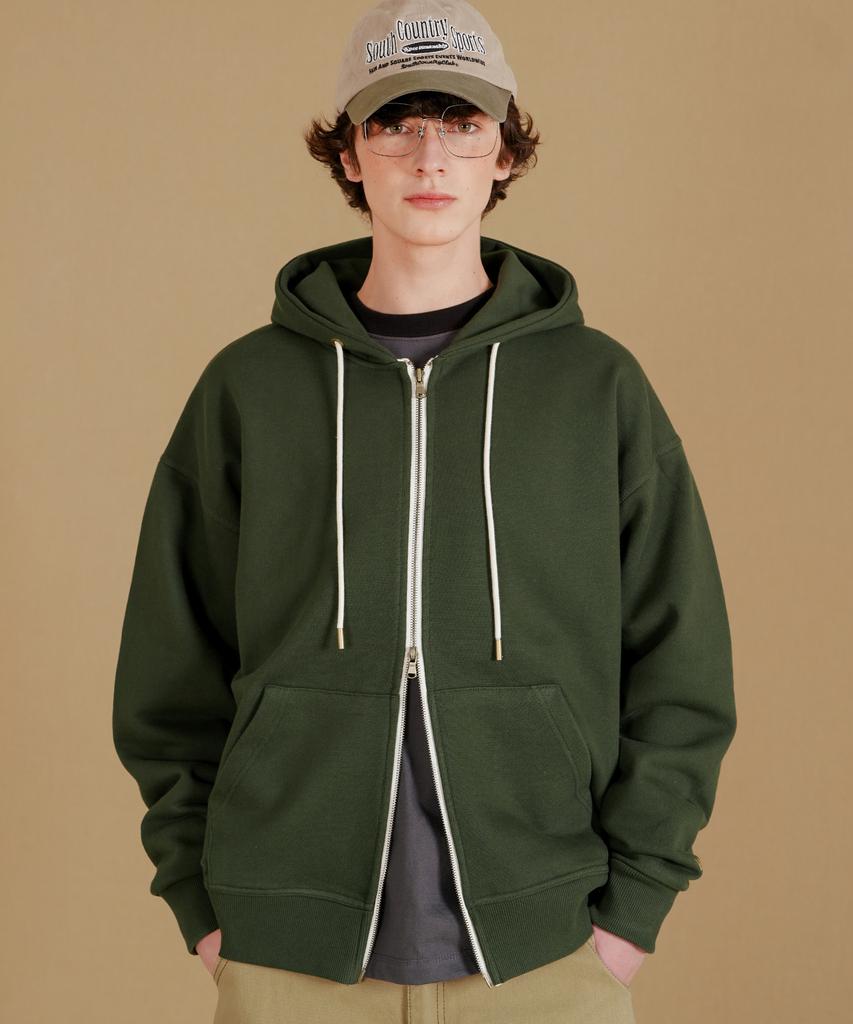 Wv Project Easy Heavy Cotton Zip-Up Dark Green Mjhd7781