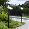 Ground Spike Solar Motion Sensor Light, 360° Rotating Outdoor Garden Light, 3 Modes Security Light with Dummy Camera & USB Dual
