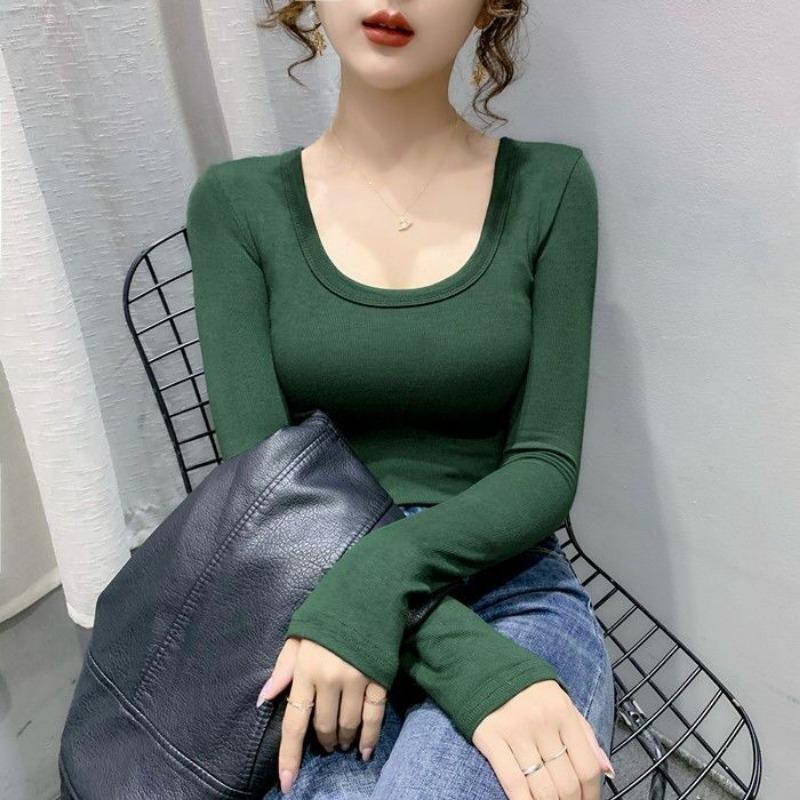 Cotton U-neck Undershirt Women's Top