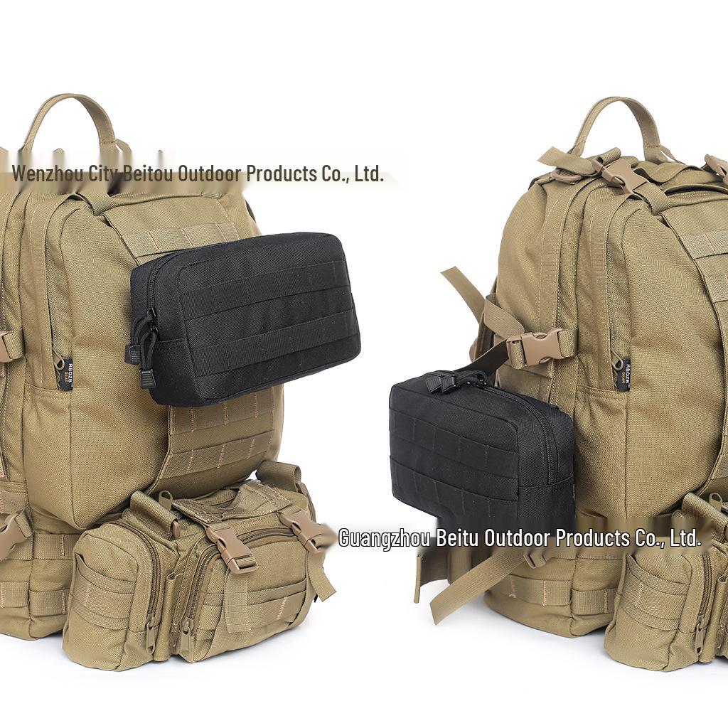 Multifunctional Tactical MOLLE Outdoor Storage Handbag with Zippered Pouch