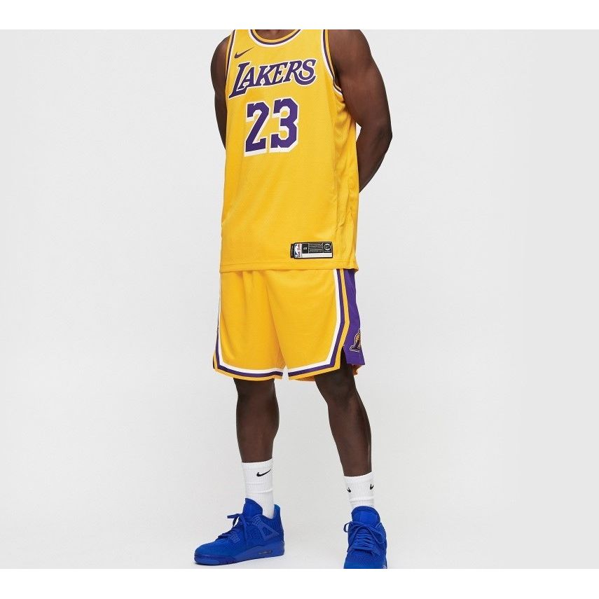 Nike LeBron James Icon Swingman Jersey Yellow Men Streetwear AA7099-741