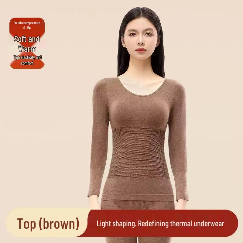 

Женский бесшовный термокомплект для коррекции фигуры - Утягивающий, Поднимающий бедра, Подтягивающий живот, Тонкая осенняя одежда и брюки M (80-100 Jin)