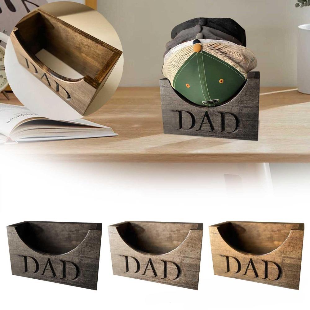 

Wooden Hat Organizer Portable Caps Organizer New Baseball Hat Holder for Dad сірий