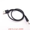 1PCS USB power cable conversion dc round hole 5.5-2 plug fan desk lamp toy 3.5 router charging cable 4.0 22AWG