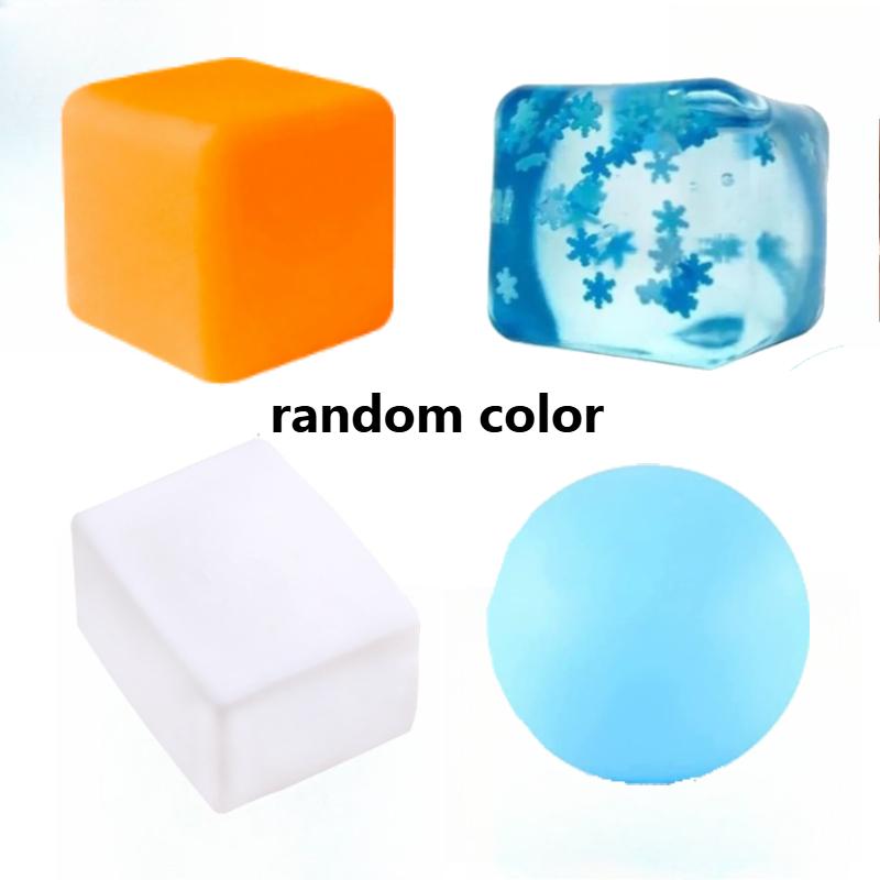 Maltose Cube Stress Squeeze Toy D Ecompression Small Ice Cubes Anti Stress Slow Rebound Polar Light Colorful Squeeze TPR Block