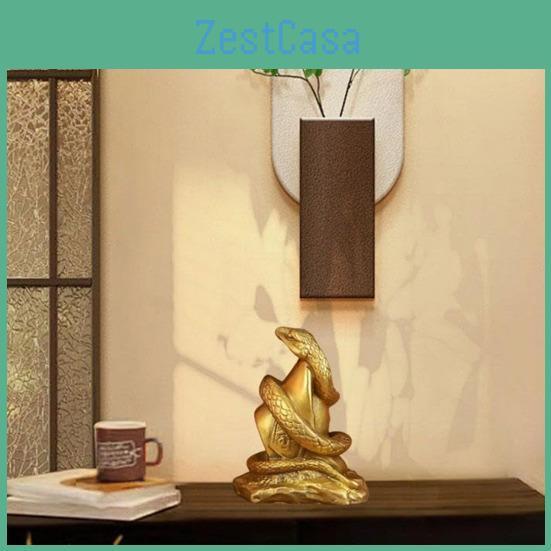 Ornament Yousheng Zodiac Resin Snake Snake Figurine Tabletop Wealth Luck Snake Statue For Chinese New Year Home Office Decor