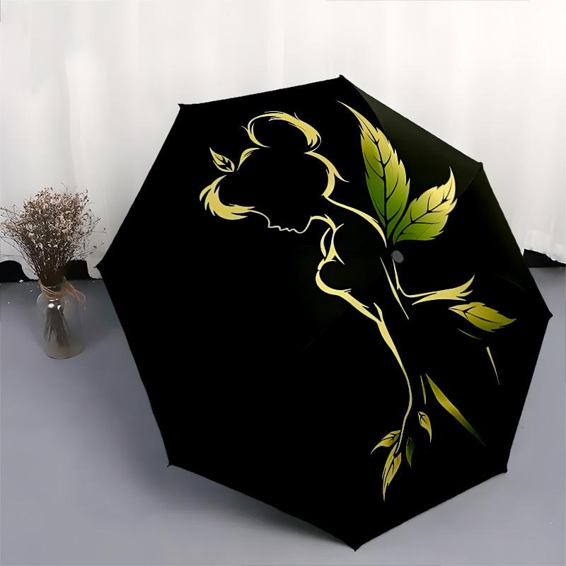 Tinker Bell Themed Automatic Opening and Closing Umbrella, Brightly Colored 8-rib Portable Umbrella, Suitable for Men and Women, A Perfect Gift for Ch