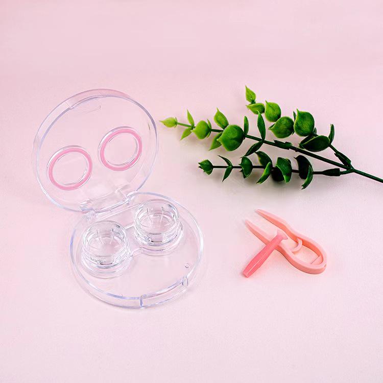 Invisible Contact Lens Case: Transparent, No-Twist, Leak-Proof, Portable, Simple Style, 203A