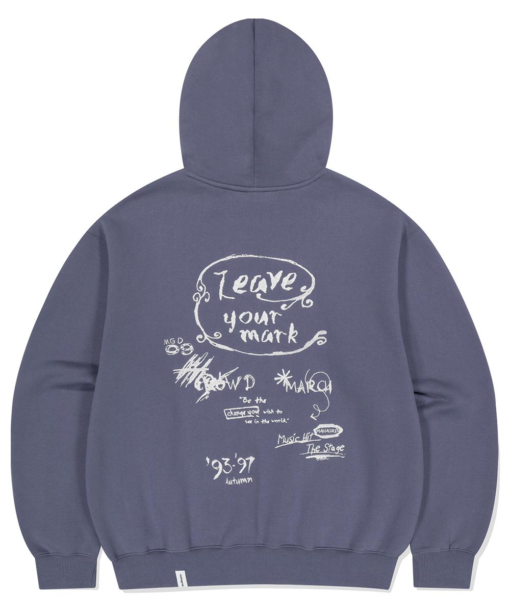 Толстовка Maha Grid Оставь свой след Синяя(Mg2Efmm418A) Blue/Fleece-Lined L