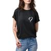 Unisex T-Shirt - Heart - Original Summer Apparel Student Couple Gift Girl Art