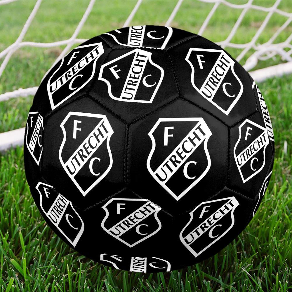 FC Utrecht Indoor Soccer Ball Colorful All Ages Machine Stitched PVC Competition Ready Durable High-Bounce