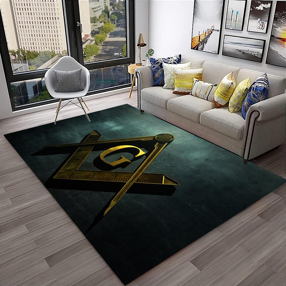 Metselaars Vrijmetselarij Illuminati Ring Tapijt Vloerkleed voor Thuis Woonkamer Slaapkamer Bank Deurmat Decor, Kinderkamer Vloerkleed Antislip Vloermat
